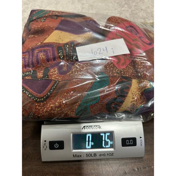 Vintage Morgan Square Button Front Blouse Brown Multi 22W/42 Geometric Print - Picture 9 of 9